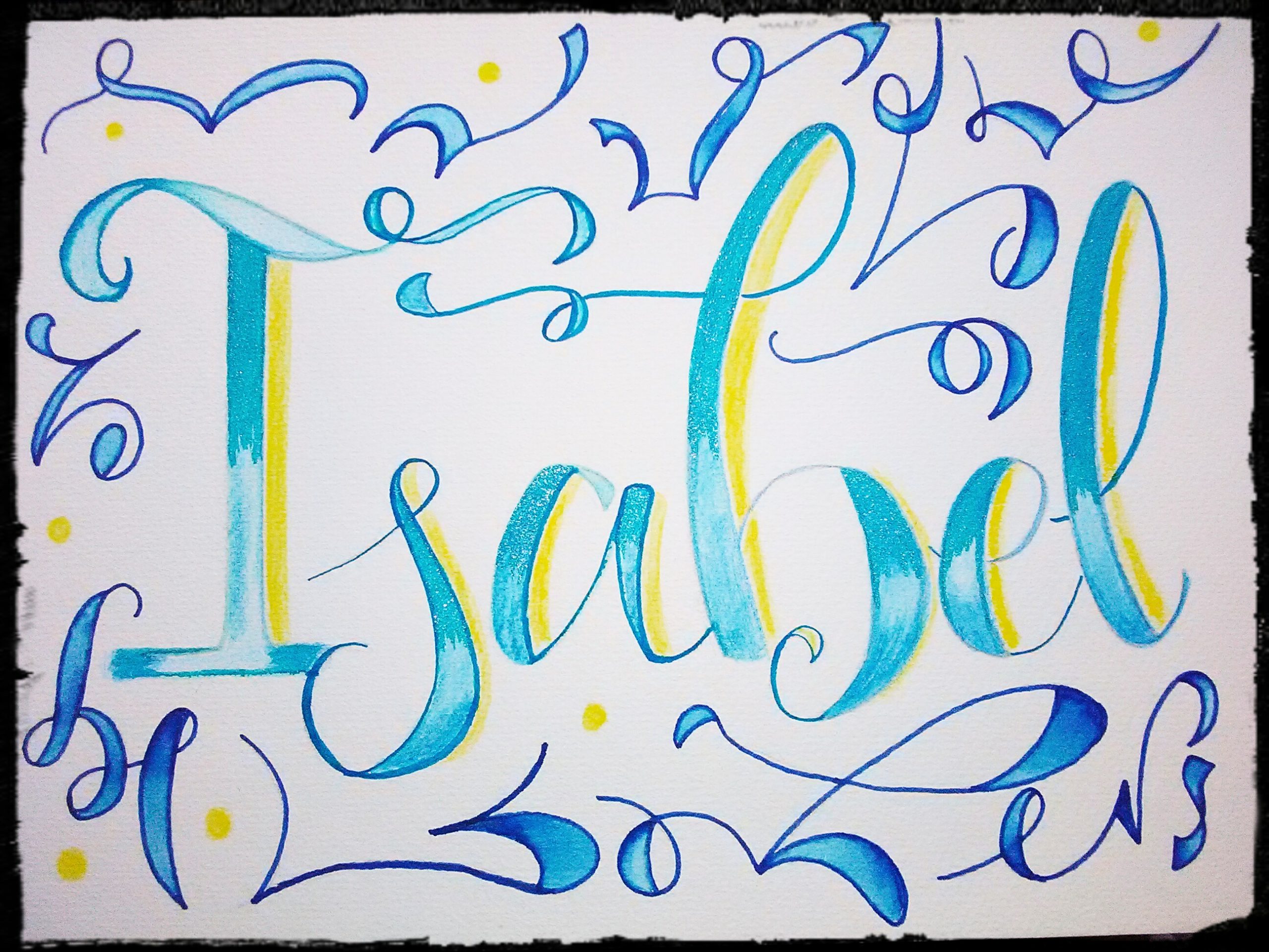 ISABEL lettering