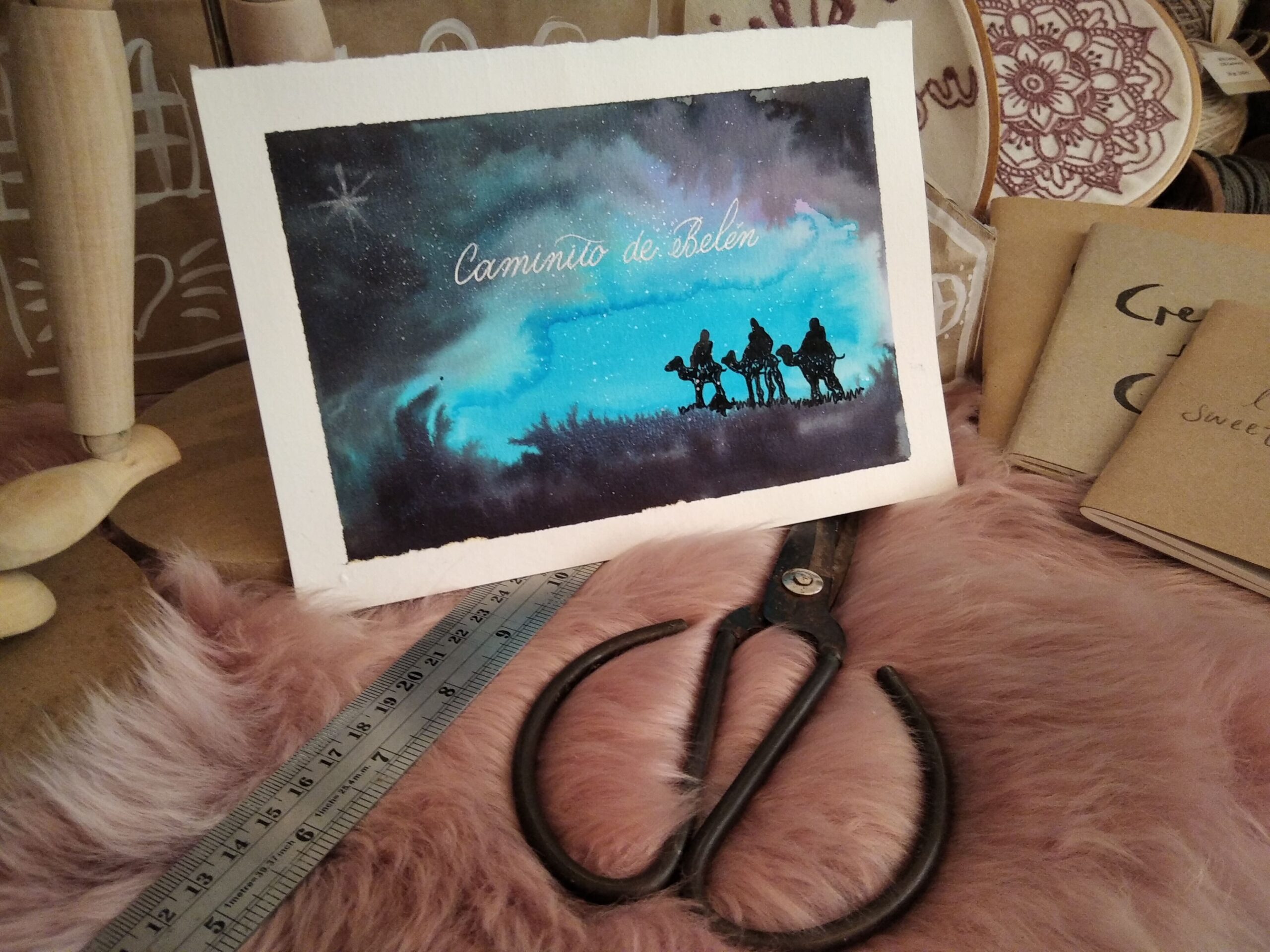 🎨 TALLER DE POSTALES DE NAVIDAD CON ACUARELA Y LETTERING 🎄